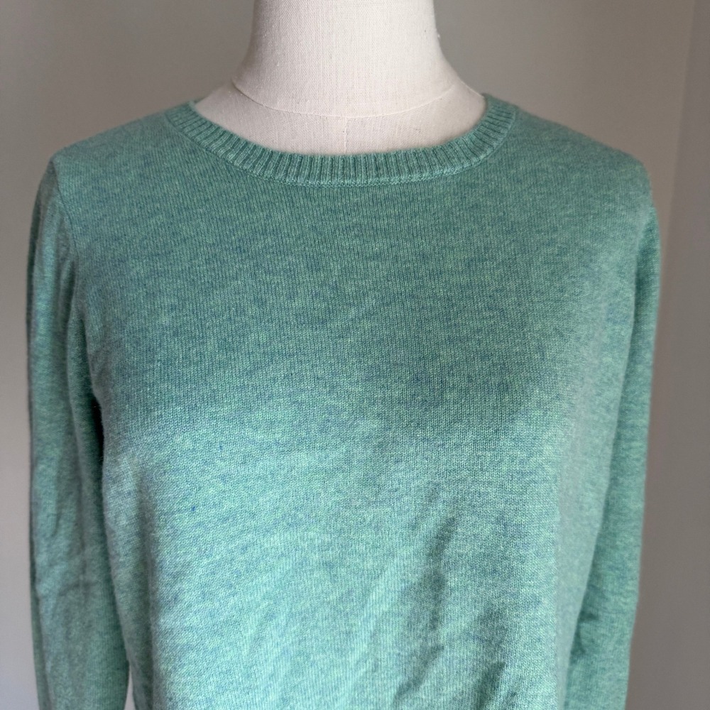 NWT Sofia Cashmere‎ Womens Seafoam Green 100% Cashmere Crewneck Sweater Medium - Picture 2 of 7